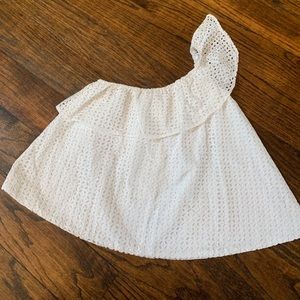 White Lace One shoulder Lauren James Top
